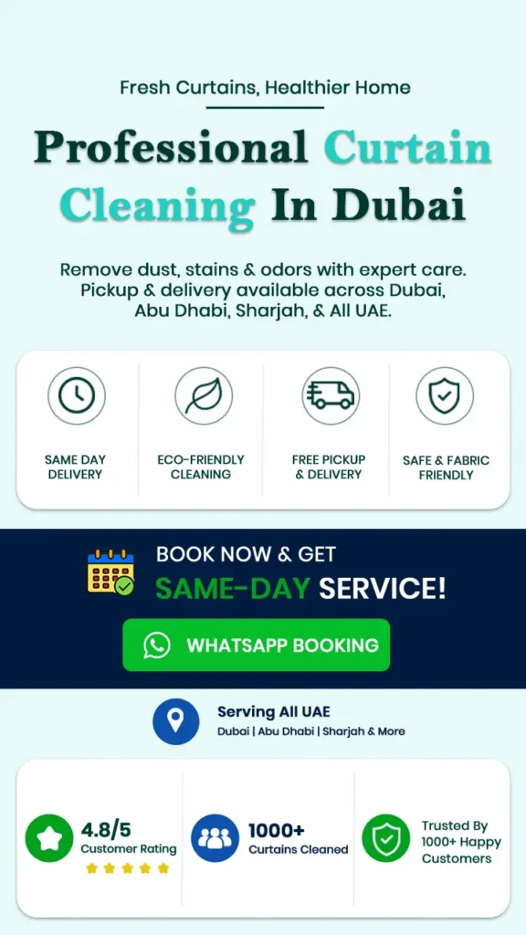 Curtain Cleaning Dubai mobile banner