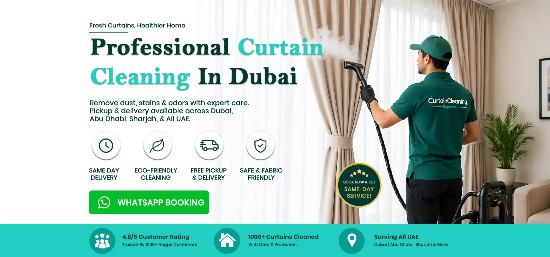 Curtain Cleaning dubai desktop banner