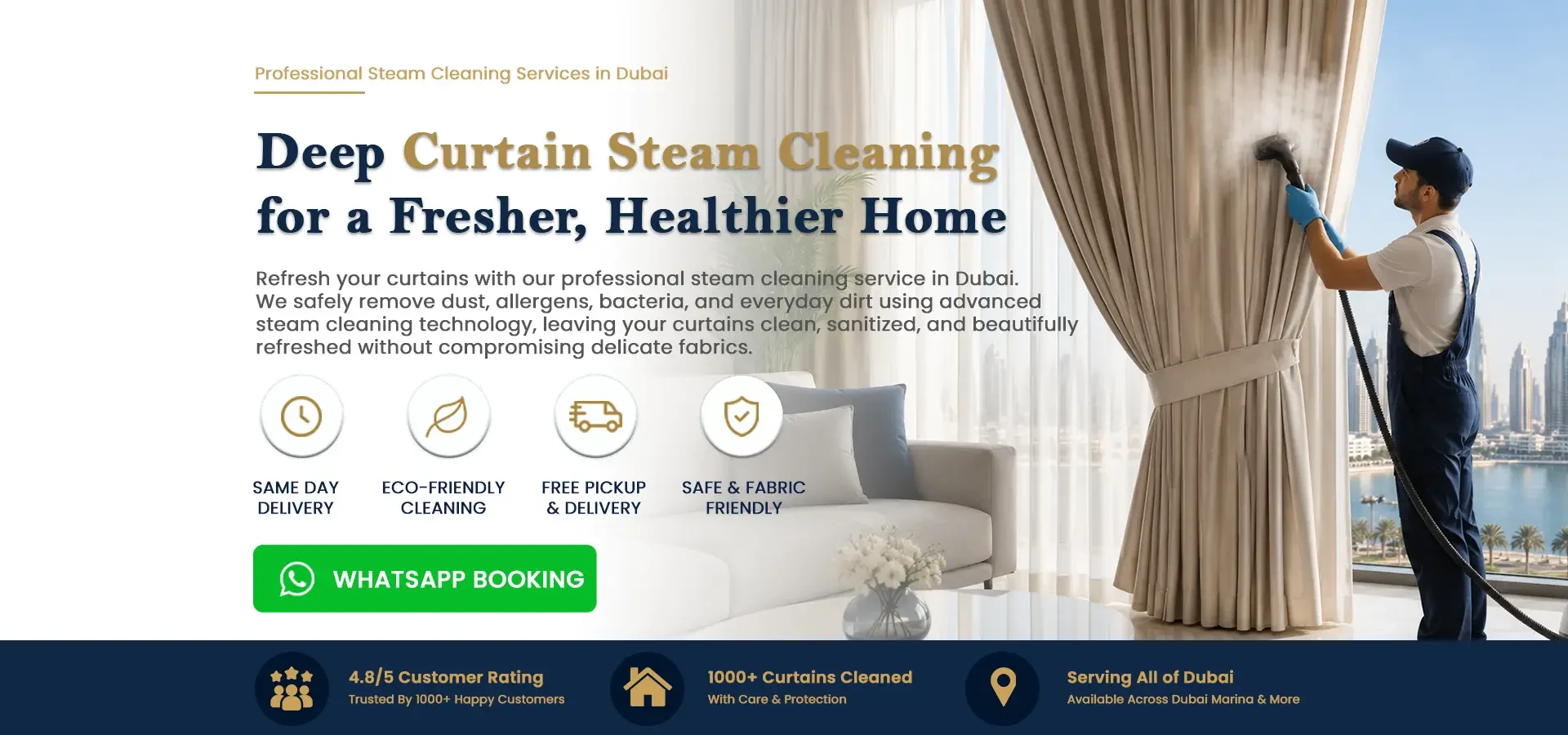 Curtain Steam Cleaning D